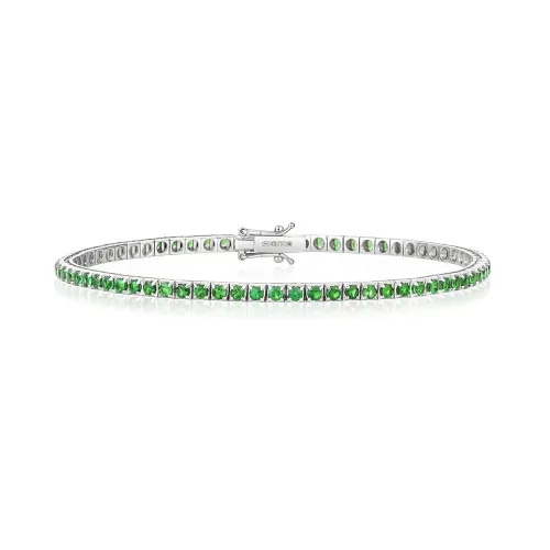 Tsavorite Bracelet 18ct White Gold 3.10ct Tsavorite